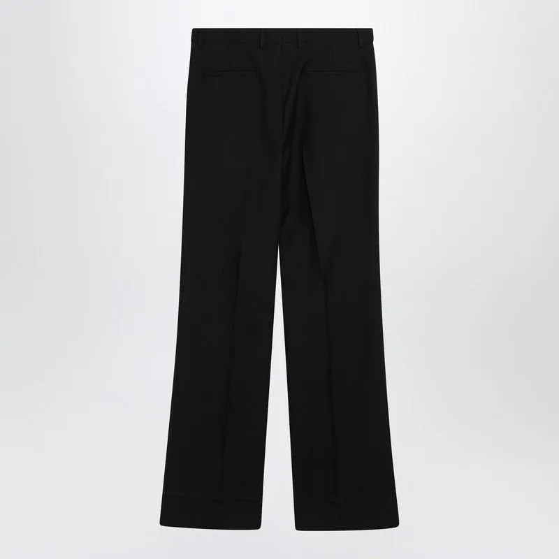 Black Wool-Blend Trousers sold by Wanan Luxury product image thumbnail 2