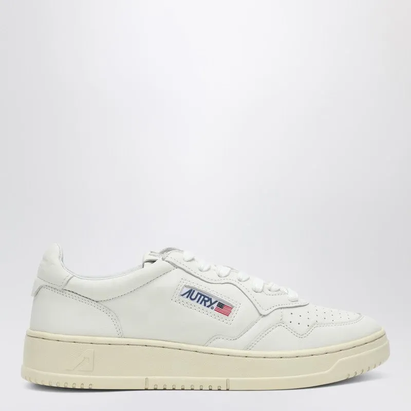White Leather Medalist Sneakers sold by Wanan Luxury