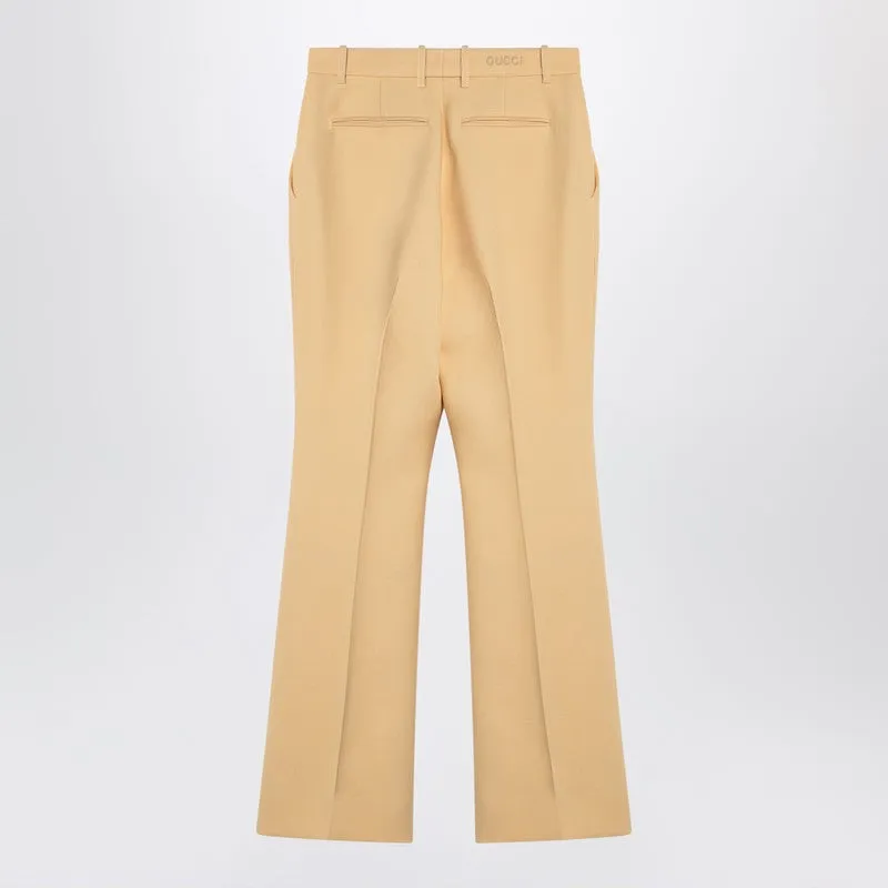 Cream Coloured Wool Crêpe Trousers sold by Wanan Luxury product image thumbnail 2