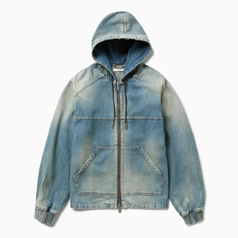 Blue Denim Zip Hoodie made by 1989 Studio