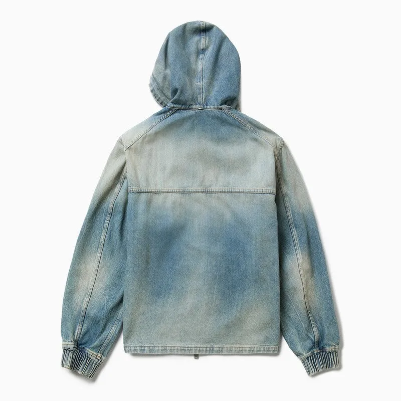 Blue Denim Zip Hoodie sold by Wanan Luxury product image thumbnail 2