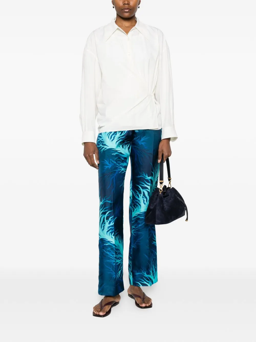 Printed Silk Trousers sold by Wanan Luxury product image thumbnail 2