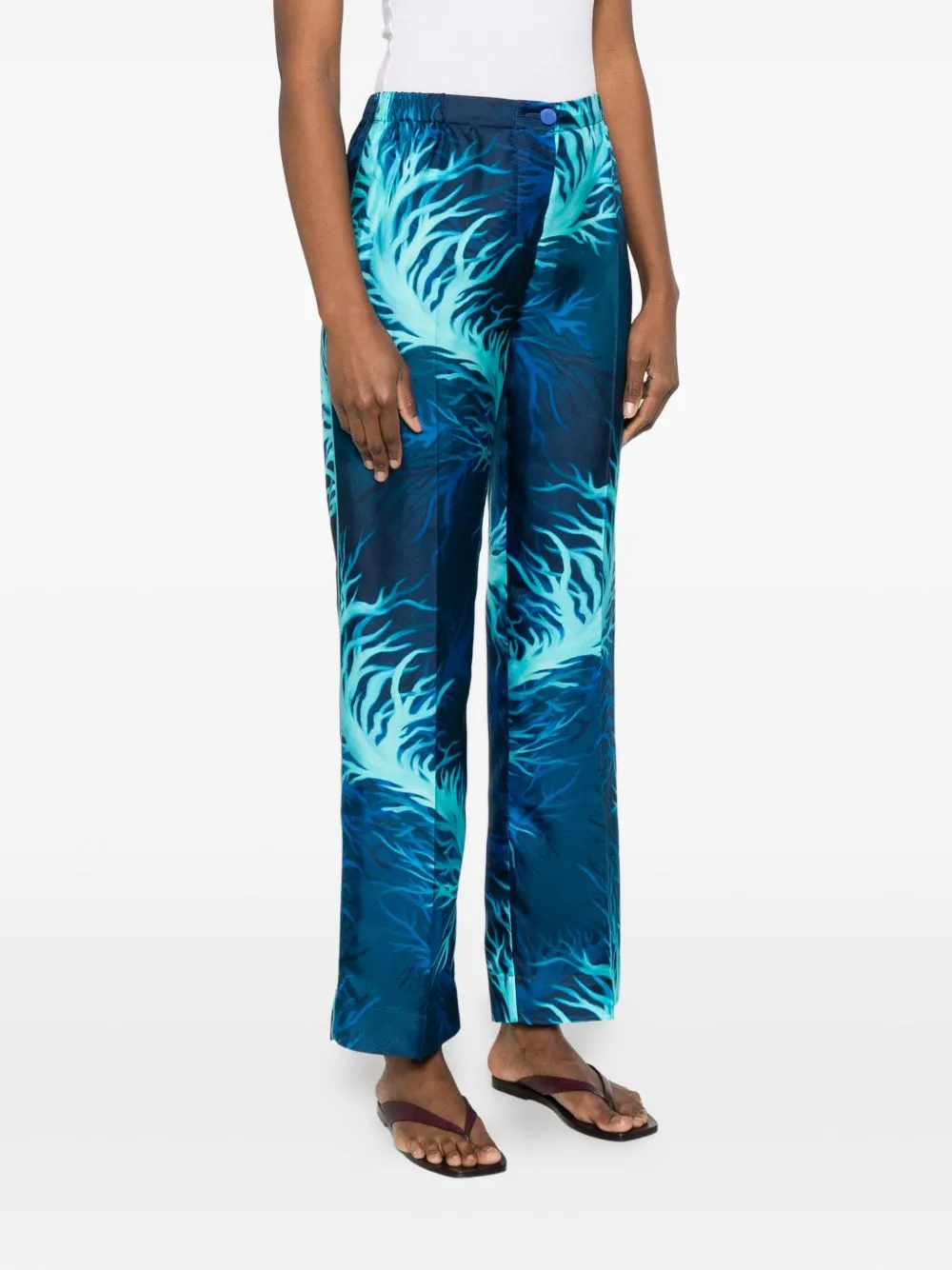 Printed Silk Trousers sold by Wanan Luxury product image thumbnail 4