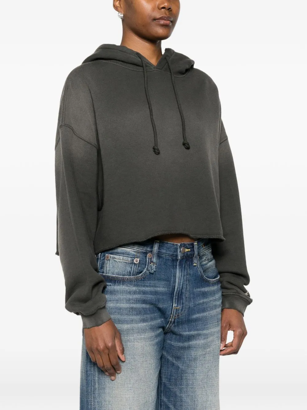 Cotton Cropped Hoodie sold by Wanan Luxury product image thumbnail 3