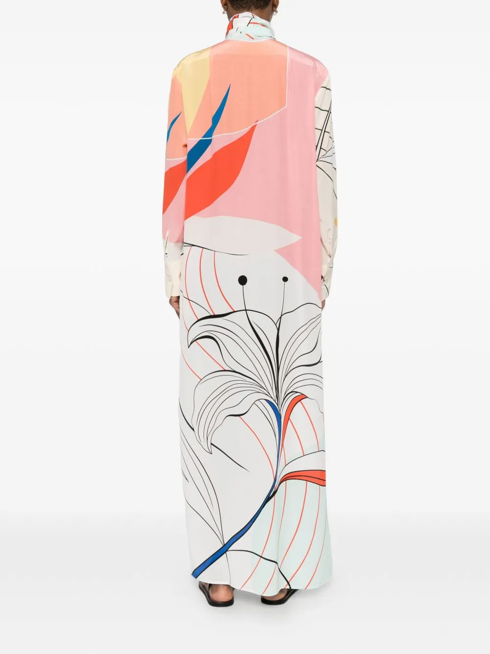 Printed Silk Dress sold by Wanan Luxury product image thumbnail 4