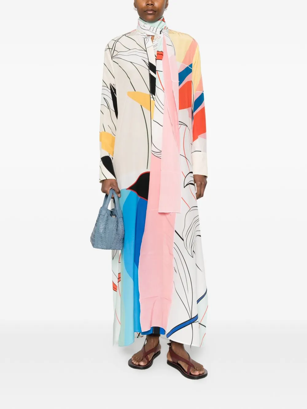 Printed Silk Dress sold by Wanan Luxury product image thumbnail 2