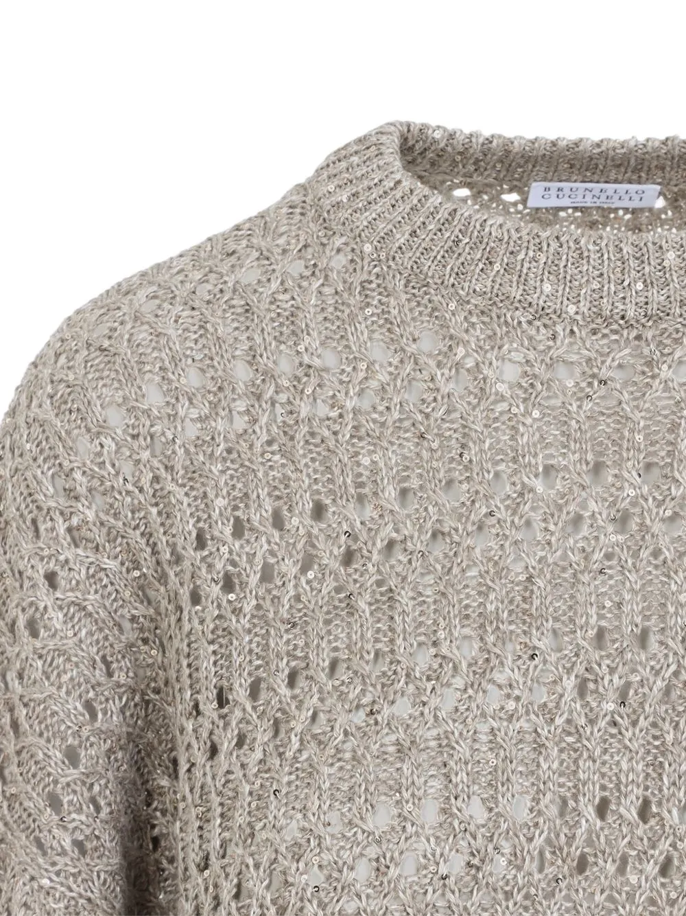 Linen Crewneck Sweater sold by Wanan Luxury product image thumbnail 3