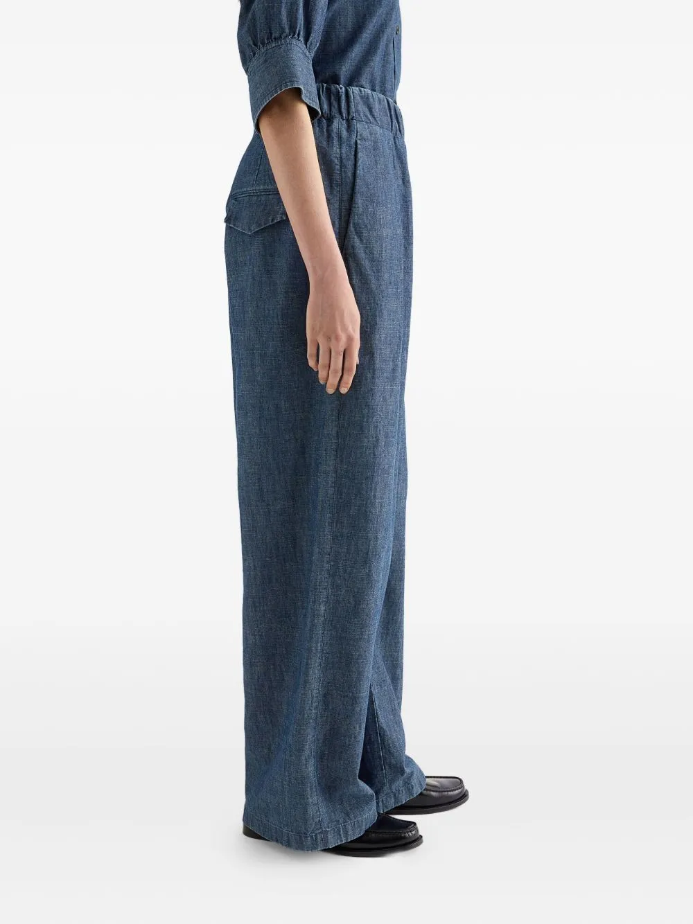 Cotton Wide-Leg Trousers sold by Wanan Luxury product image thumbnail 4
