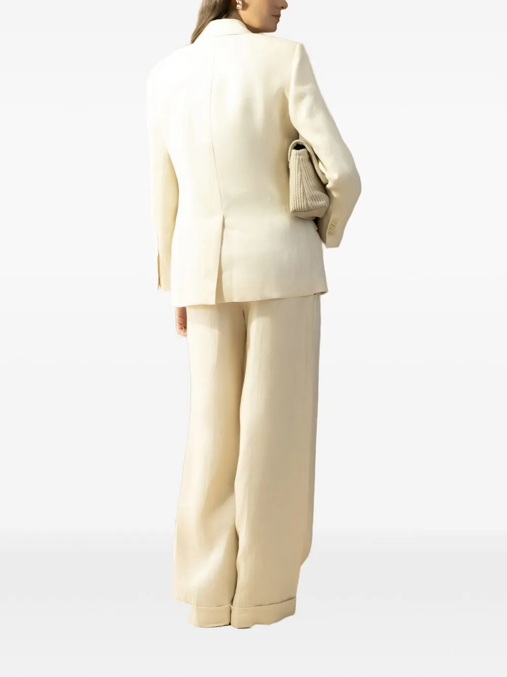 Linen Double-Breasted Jacket sold by Wanan Luxury product image thumbnail 5