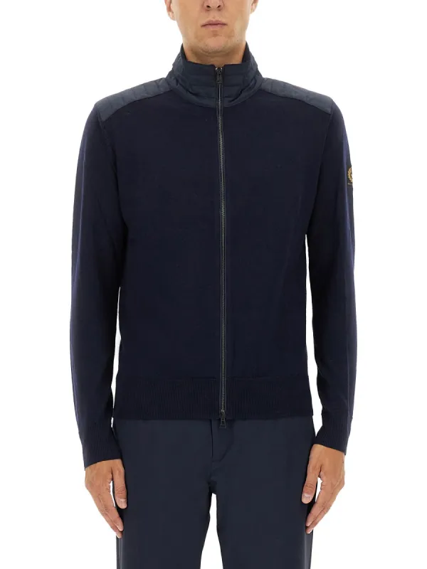 "Kelby" Cardigan With Zipper made by Belstaff