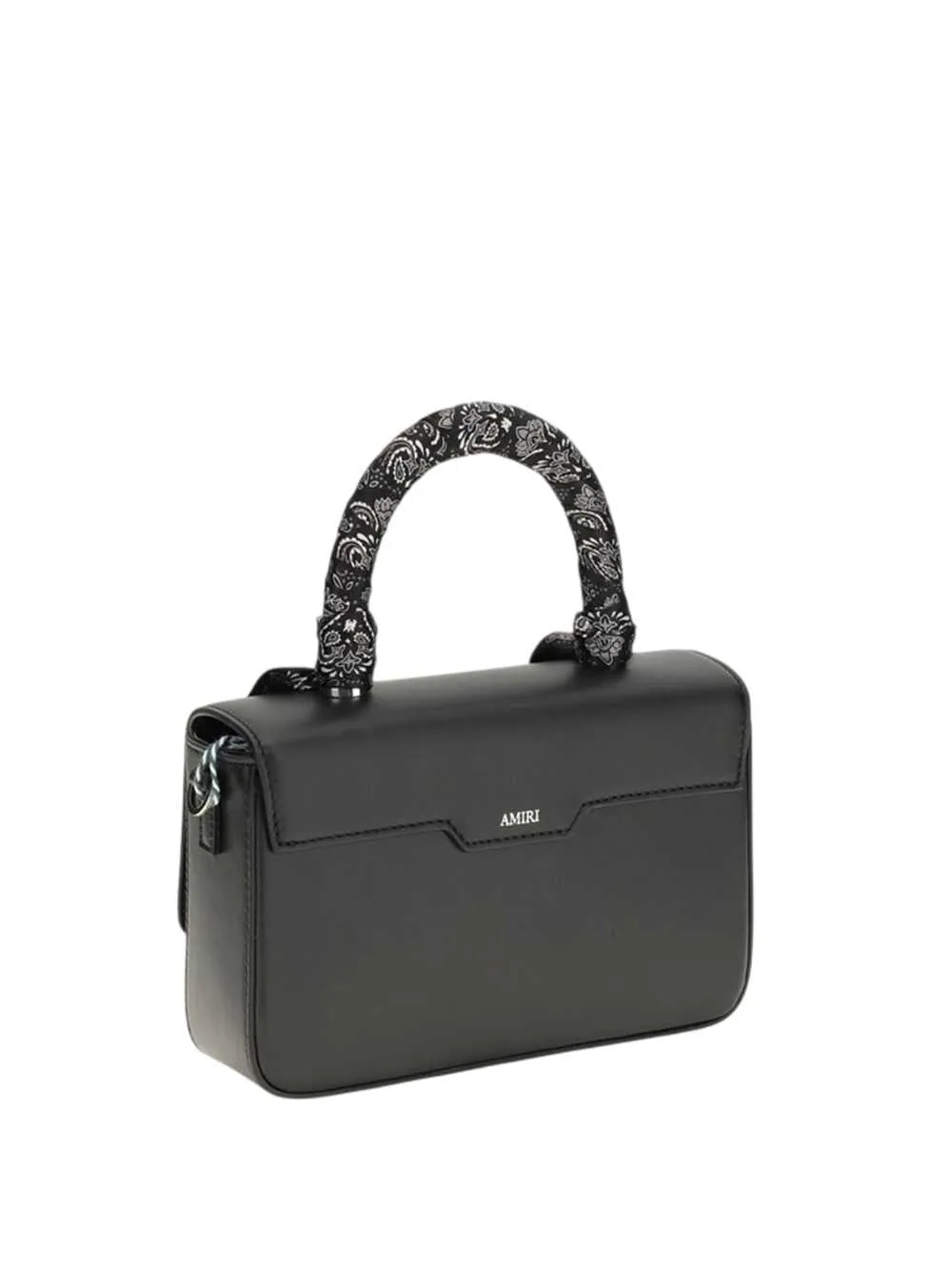 Leather Handbag With Bandana Trim sold by Wanan Luxury product image thumbnail 3