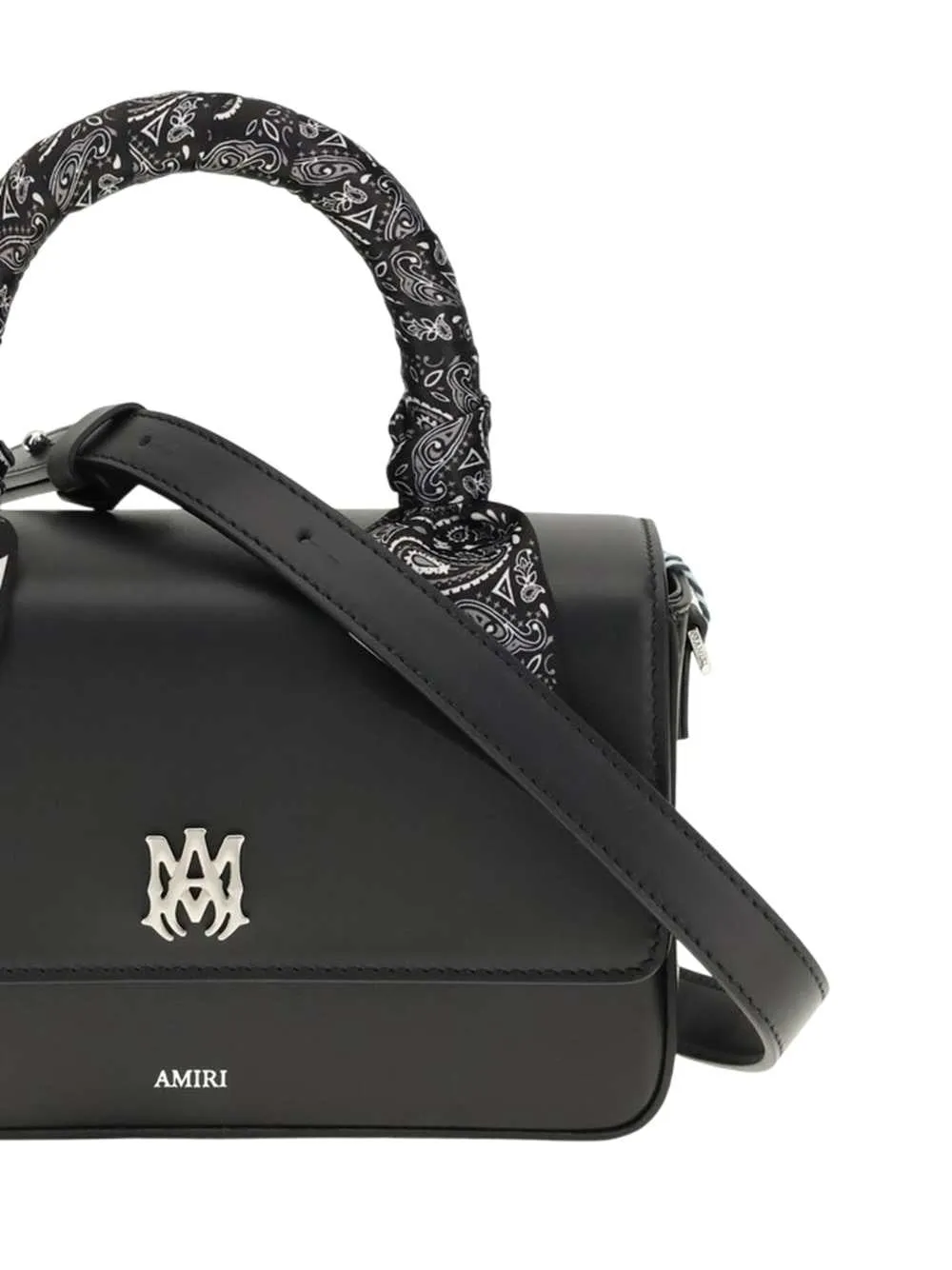 Leather Handbag With Bandana Trim sold by Wanan Luxury product image thumbnail 4