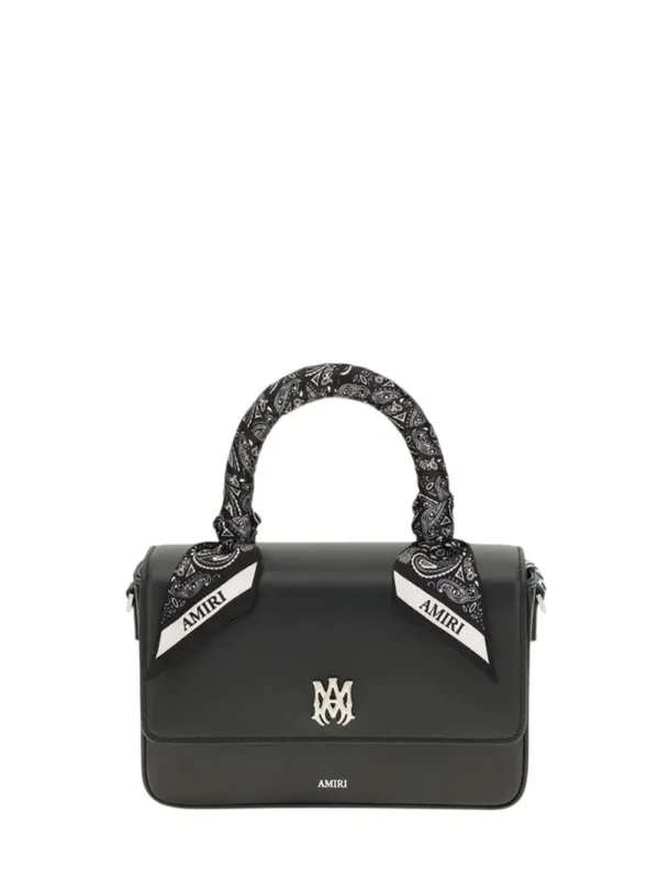 Leather Handbag With Bandana Trim sold by Wanan Luxury