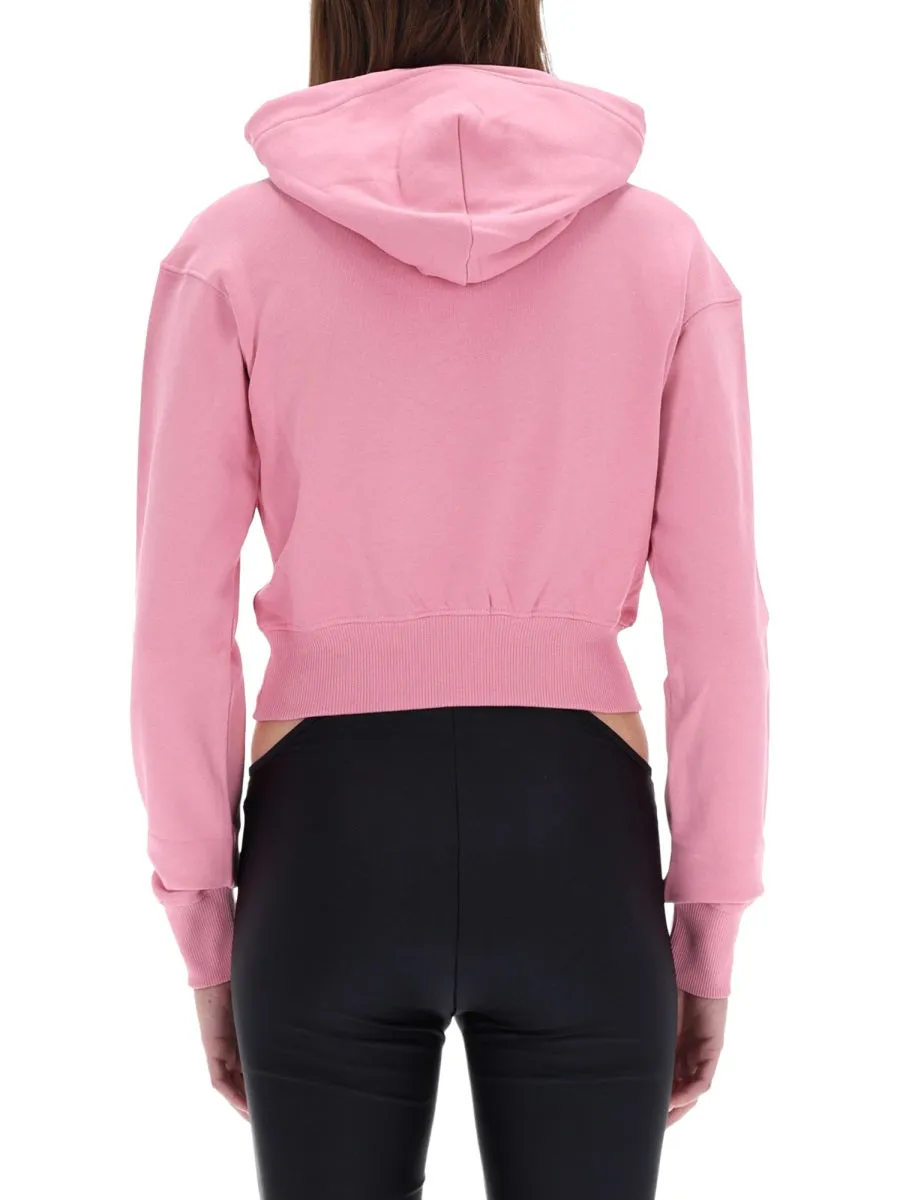 Cropped Sweatshirt With Logo sold by Wanan Luxury product image thumbnail 3