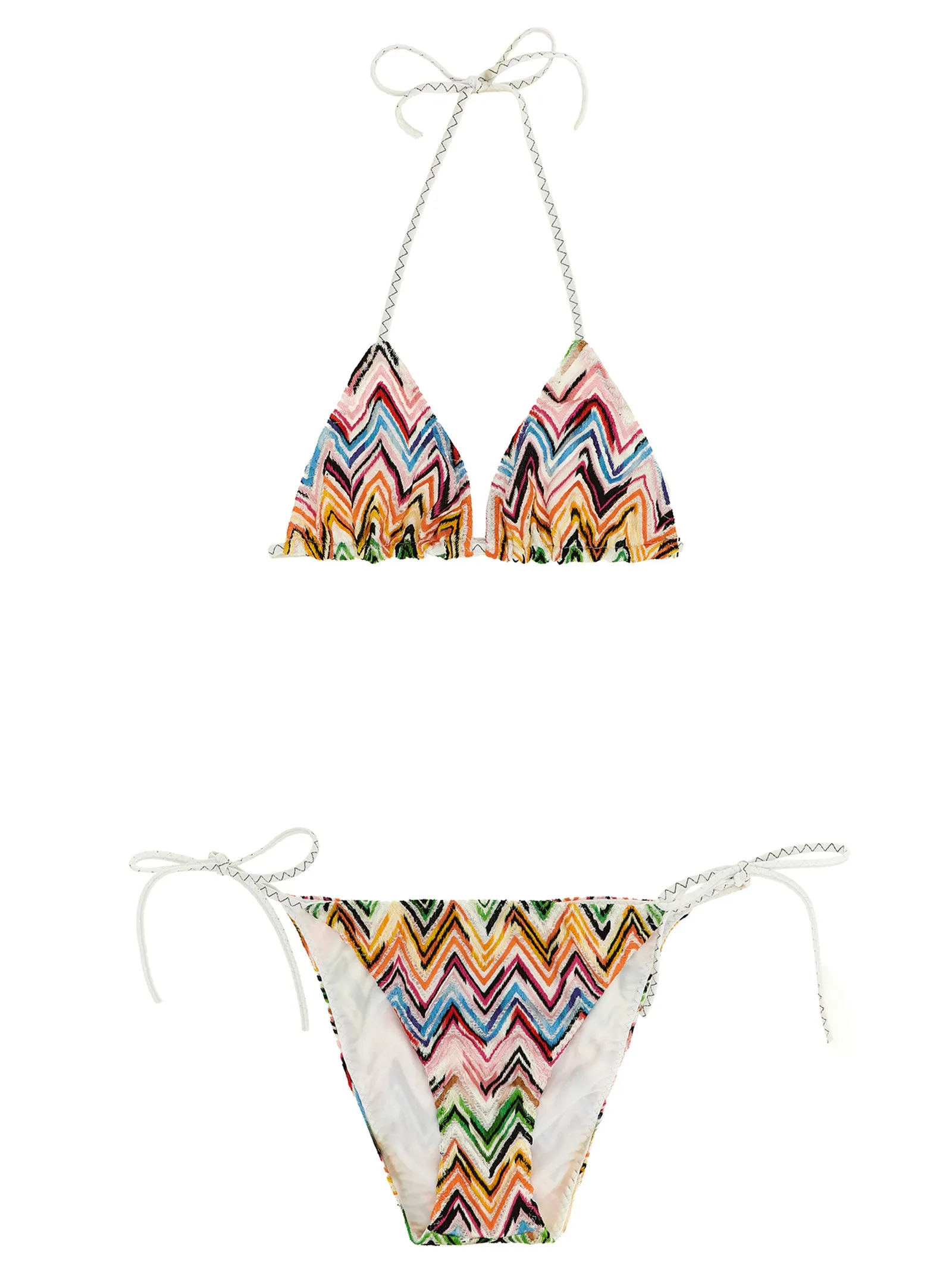 Zigzag Lace Bikini Beachwear Multicolor sold by Wanan Luxury