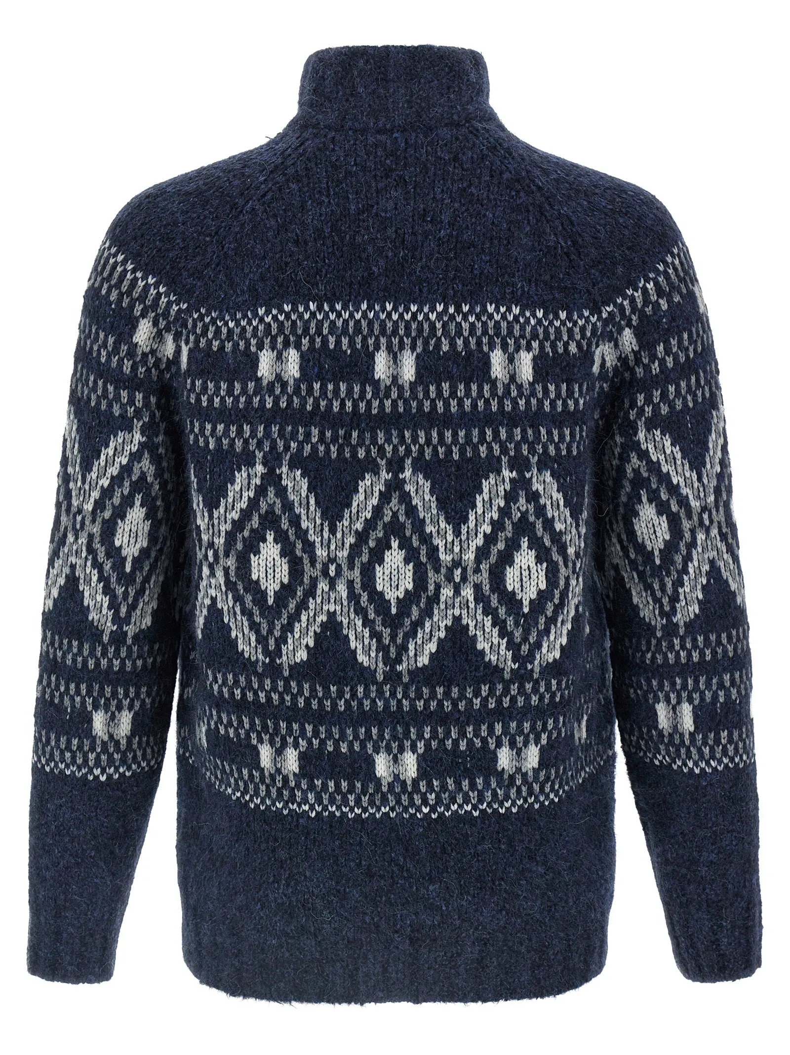 Geometric Jacquard Sweaters And Cardigans Blue sold by Wanan Luxury product image thumbnail 2