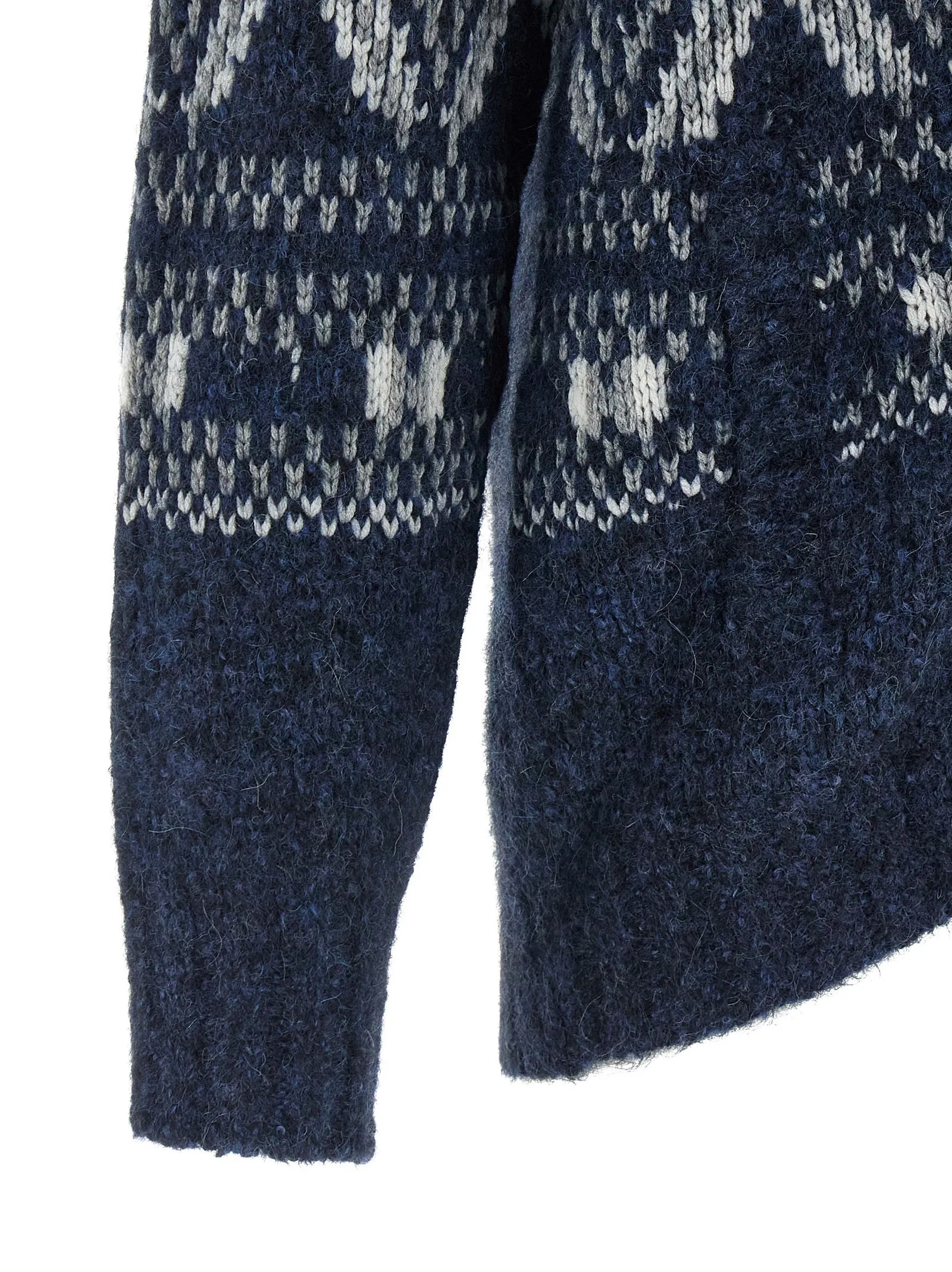 Geometric Jacquard Sweaters And Cardigans Blue sold by Wanan Luxury product image thumbnail 4