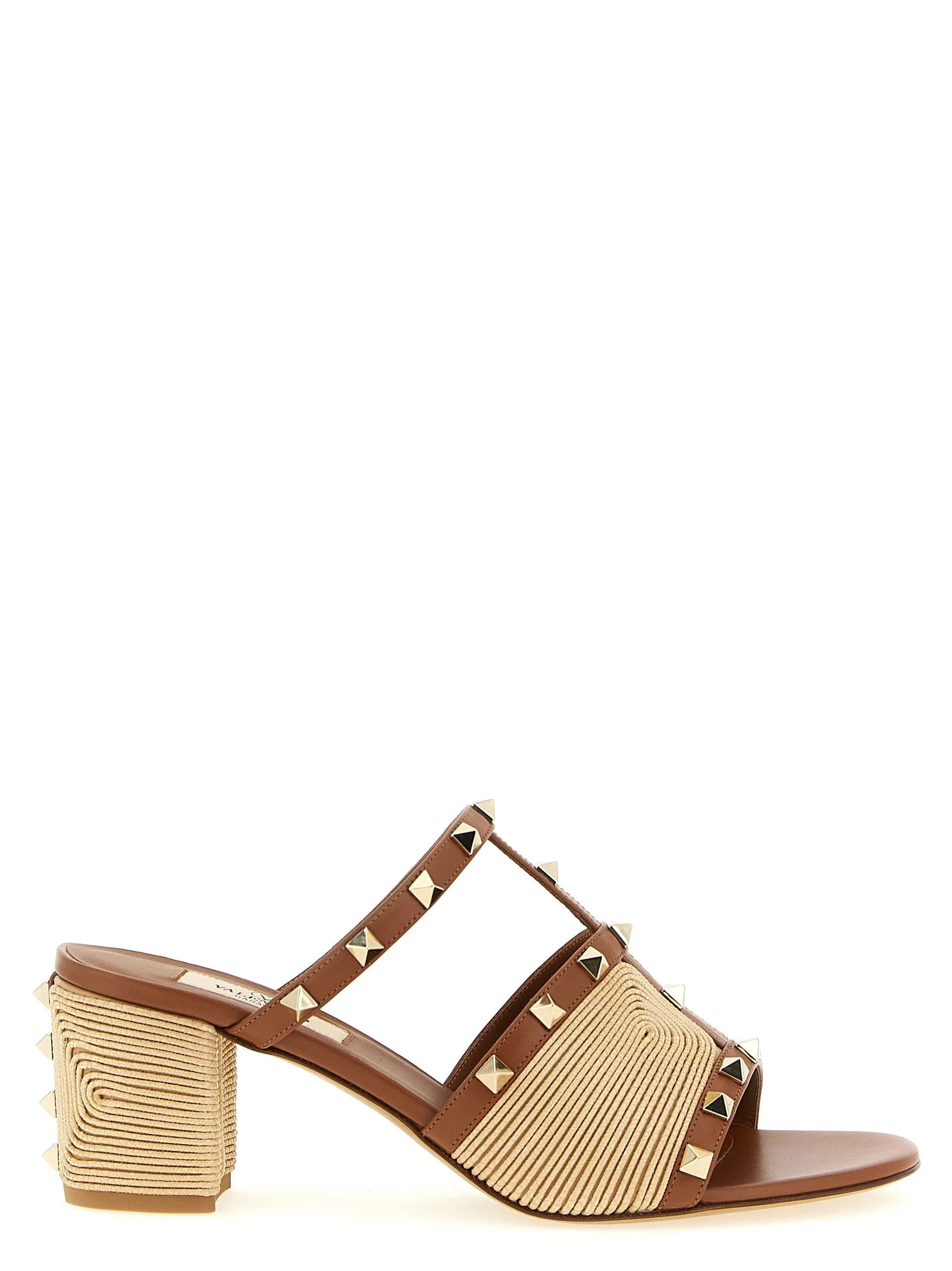 Rockstud Sandals Brown sold by Wanan Luxury