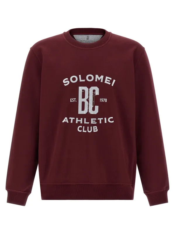 Techno Cotton Sweatshirt Bordeaux sold by Wanan Luxury