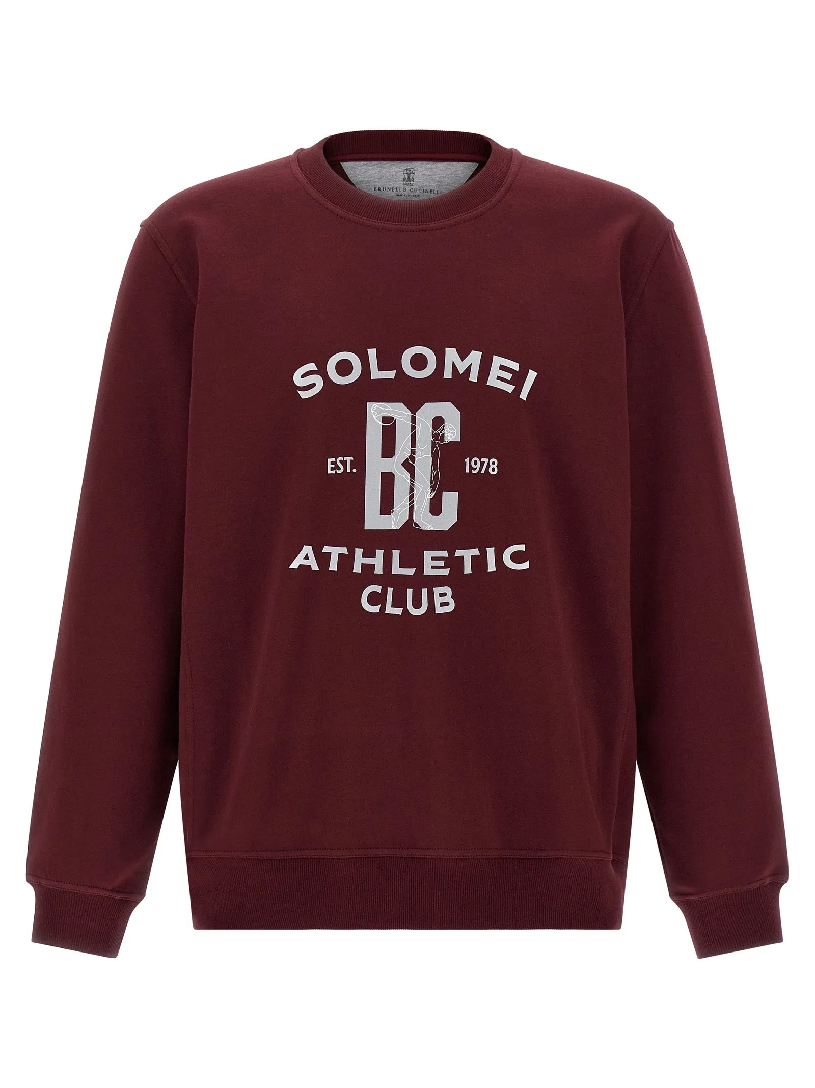 Techno Cotton Sweatshirt Bordeaux sold by Wanan Luxury