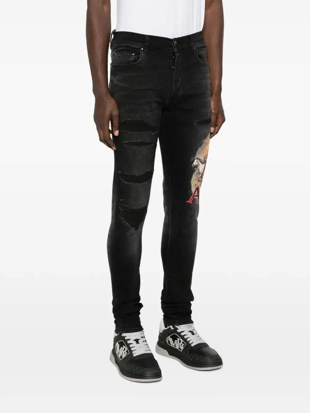 Graphic Print Jeans sold by Wanan Luxury product image thumbnail 3