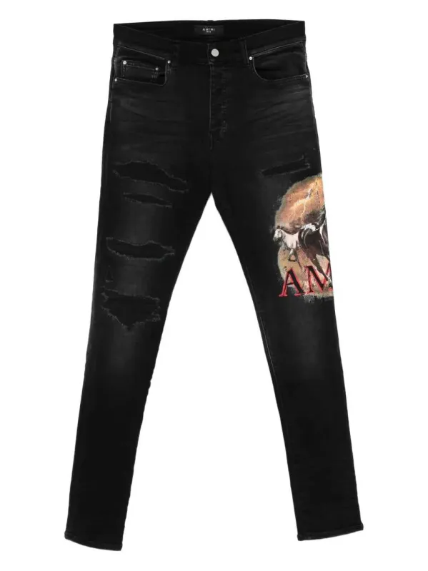 Graphic Print Jeans made by AMIRI
