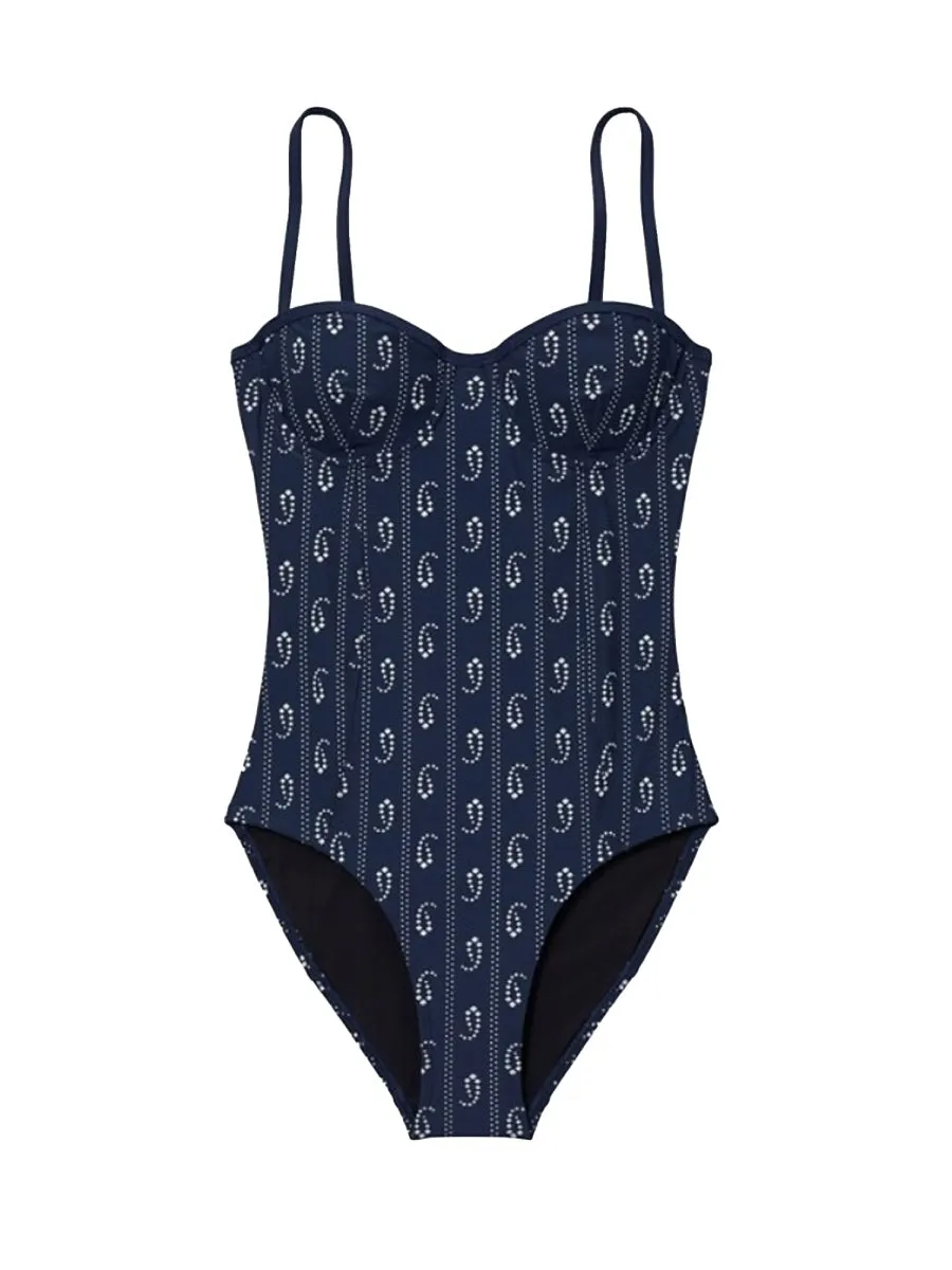 One Piece Swimsuit With "Paisley" Print sold by Wanan Luxury