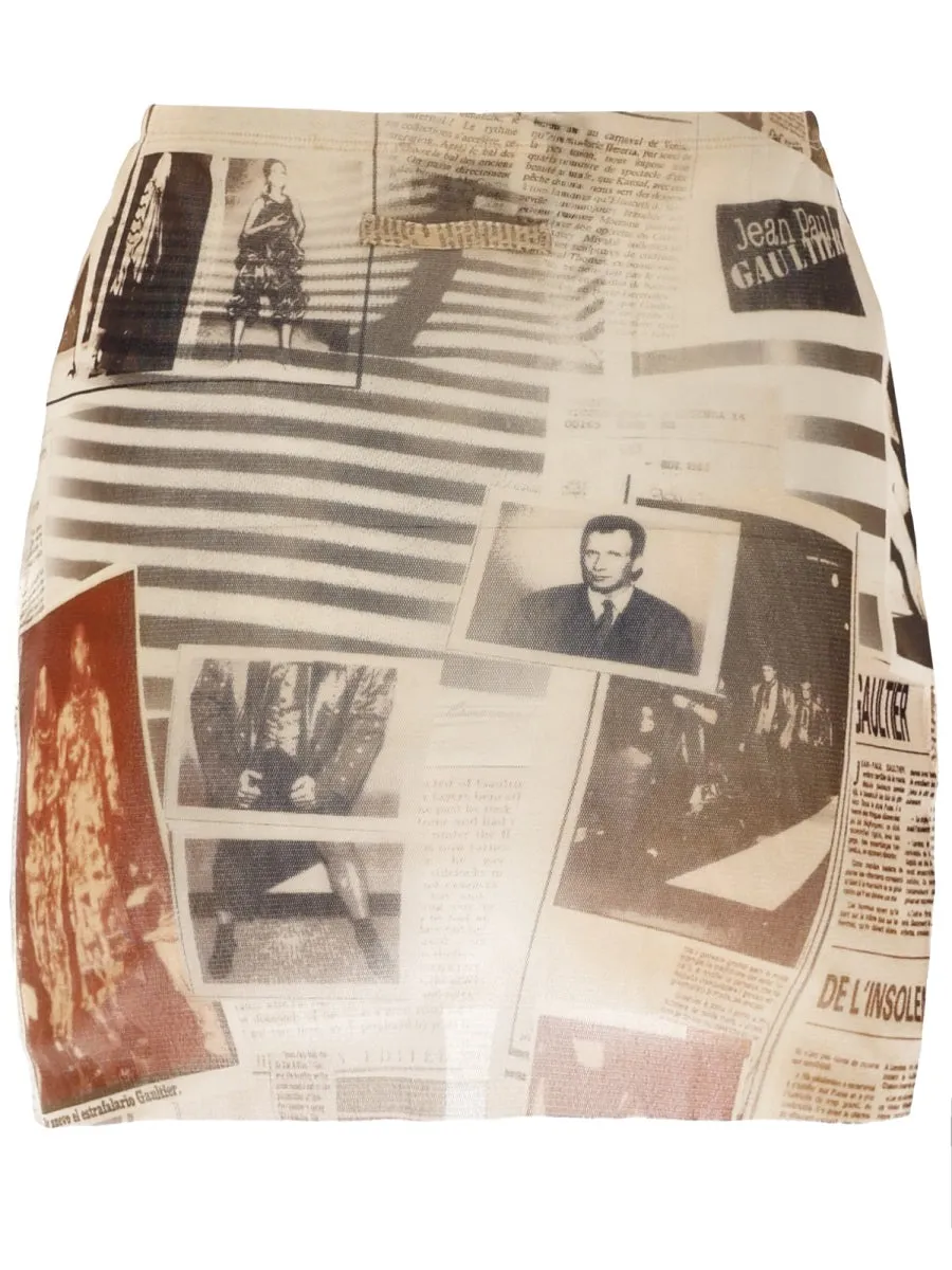 Mini Skirt With "Journal" Print sold by Wanan Luxury product image thumbnail 2