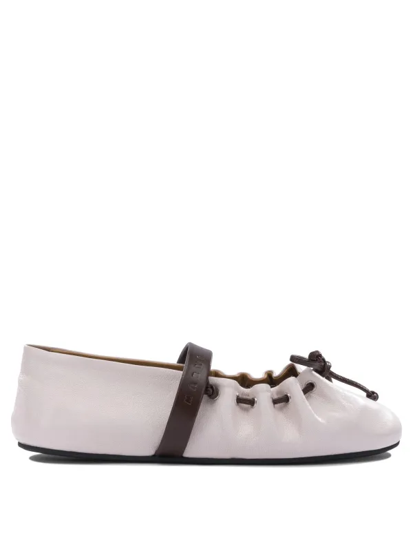 Mary Jane Leather Ballet Flats Ballerinas Pink made by Wanan Luxury