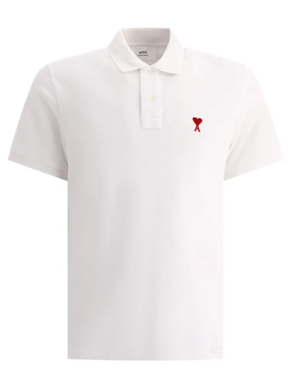 Ami De Coeur Polo Shirts White made by Ami