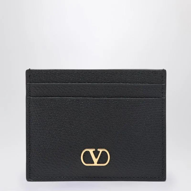 V Logo Signature Black Credit Card Holder sold by Wanan Luxury