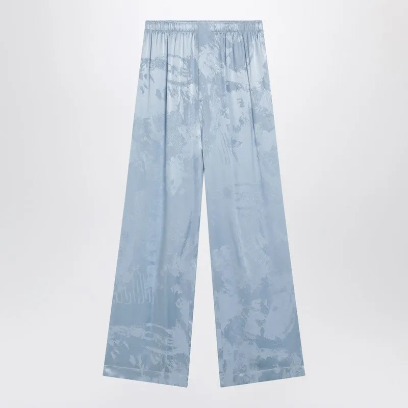 Washed Crayon Allover Silk Pajama-Style Trousers sold by Wanan Luxury