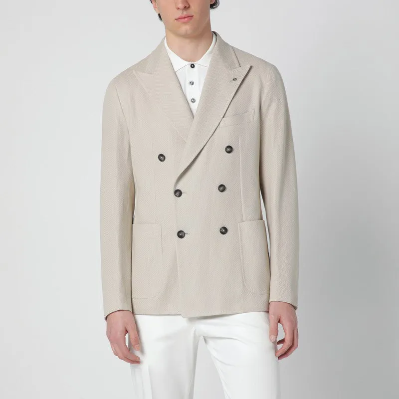 Beige Double-Breasted Cotton Jacket sold by Wanan Luxury