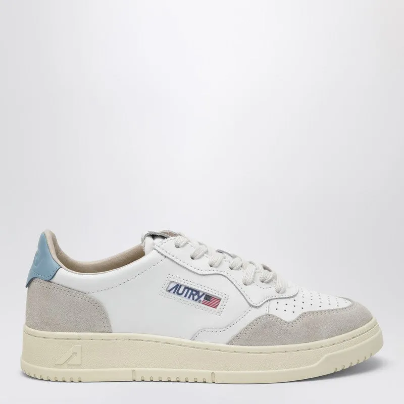 Medalist Low Sneakers In White/Light Blue Leather And Suede sold by Wanan Luxury