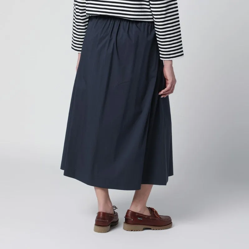 Blue Pleated Cotton-Blend Skirt sold by Wanan Luxury product image thumbnail 2