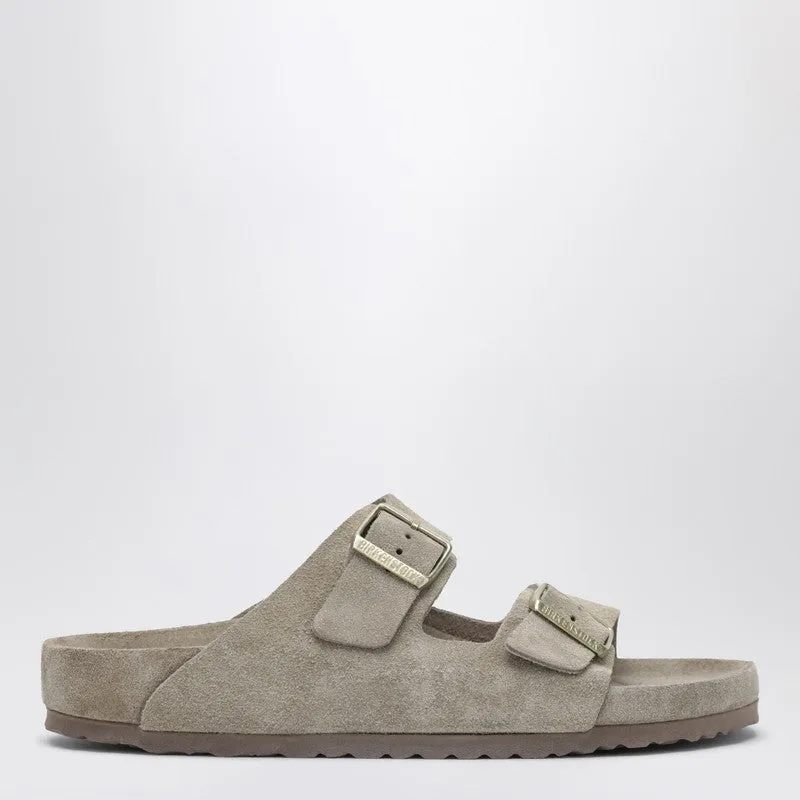 Arizona Slide In Taupe Suede Leather sold by Wanan Luxury