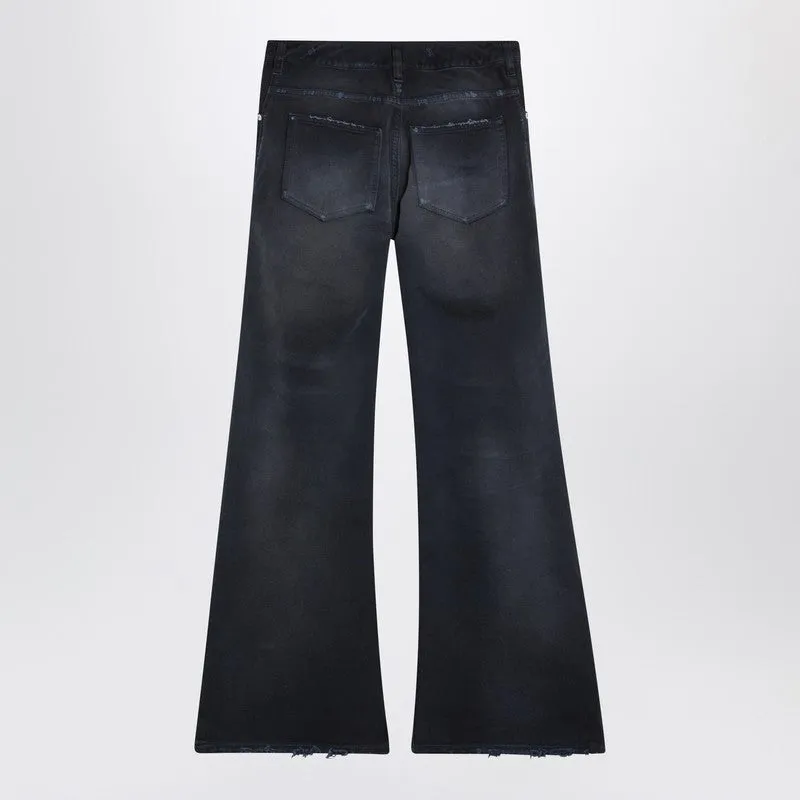 Navy Blue Jeans With Curved Waist sold by Wanan Luxury product image thumbnail 2