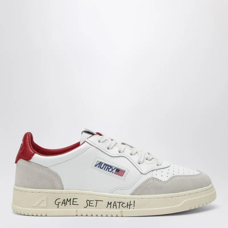 Medalist Low Sneakers In White/Red Leather And Suede sold by Wanan Luxury