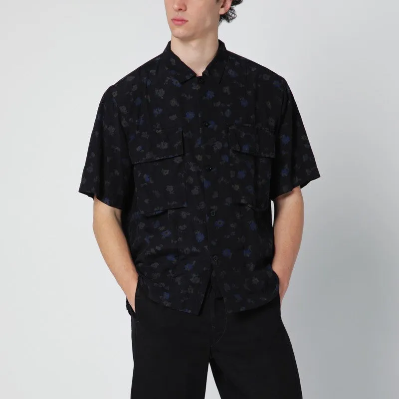 Black Shirt With Floral Print sold by Wanan Luxury