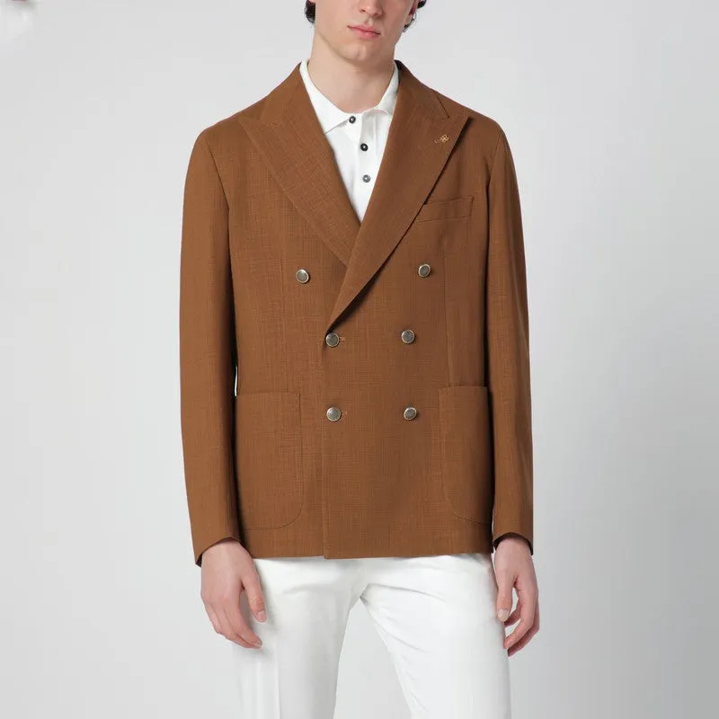 Caramel Double-Breasted Wool Jacket sold by Wanan Luxury