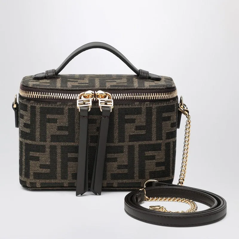Tobacco Brown Ff Jacquard Fendi Vanity Bag sold by Wanan Luxury