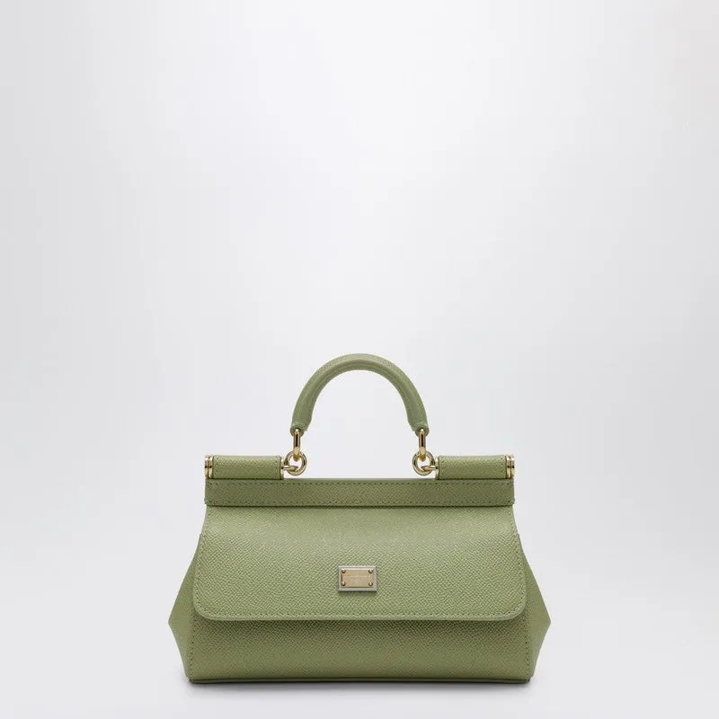 Sicily Small Top Handle Bag In Sage Green made by Dolce & Gabanna