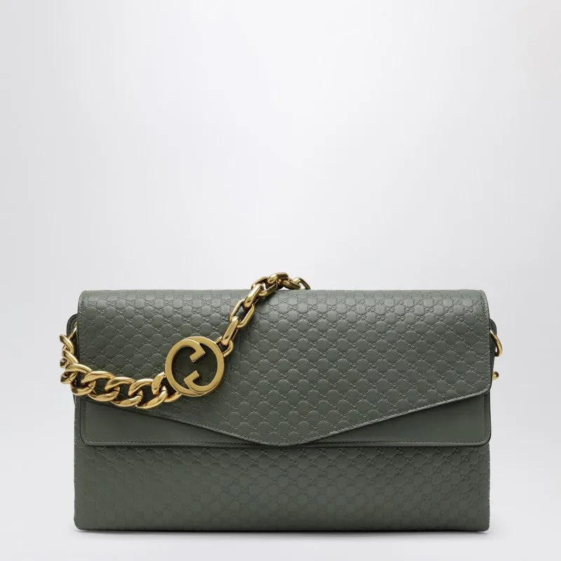 Large Chain Shoulder Bag In Sage Green sold by Wanan Luxury