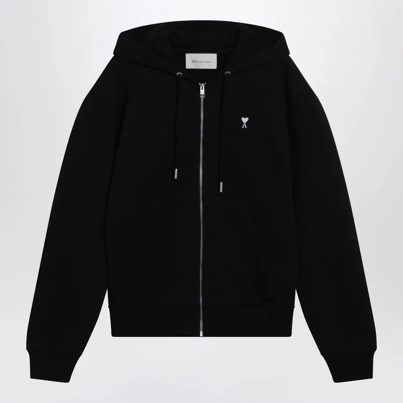 Ami De Coeur Black Zip-Up Sweatshirt sold by Wanan Luxury