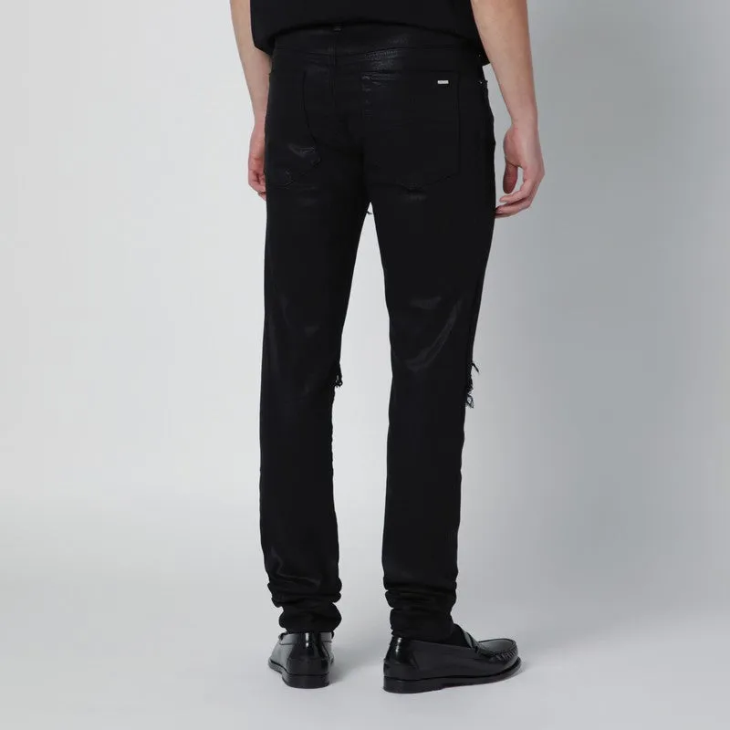 Black Wax Skinny Jeans sold by Wanan Luxury product image thumbnail 2