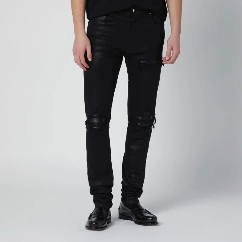 Black Wax Skinny Jeans sold by Wanan Luxury