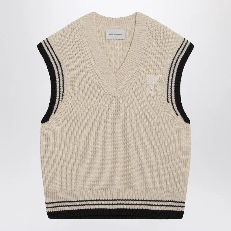 Ami De Coeur Cream Gilet sold by Wanan Luxury