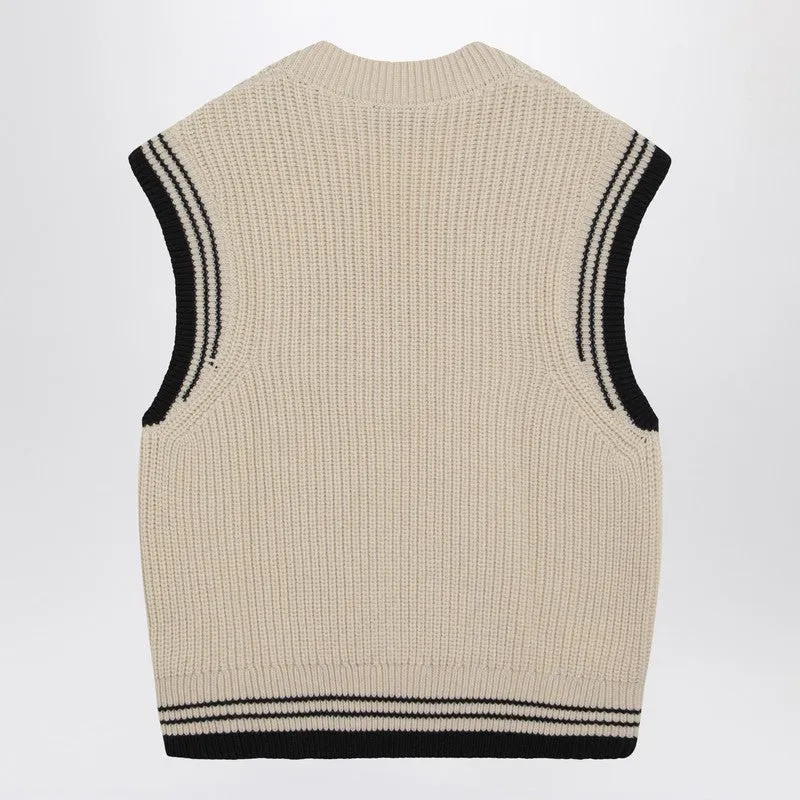 Ami De Coeur Cream Gilet sold by Wanan Luxury product image thumbnail 2