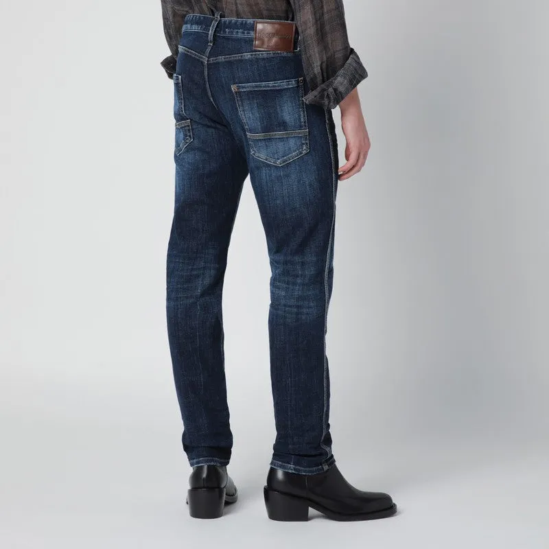 Slim-Fit Jeans In Blue Washed Denim With Distressed Details sold by Wanan Luxury product image thumbnail 2