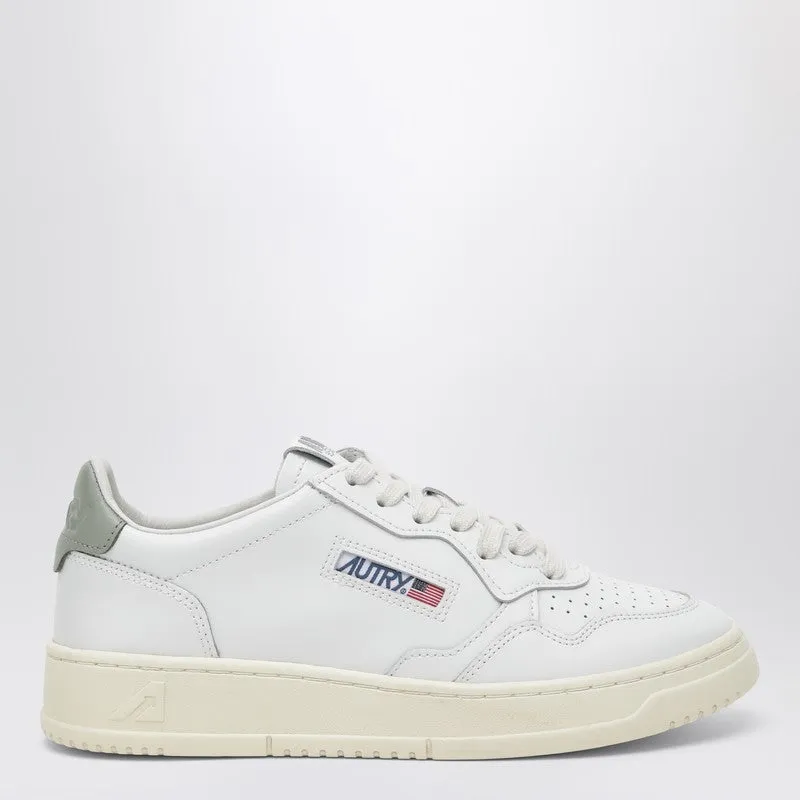 Medalist Low Sneakers In White/Grass Green Leather sold by Wanan Luxury